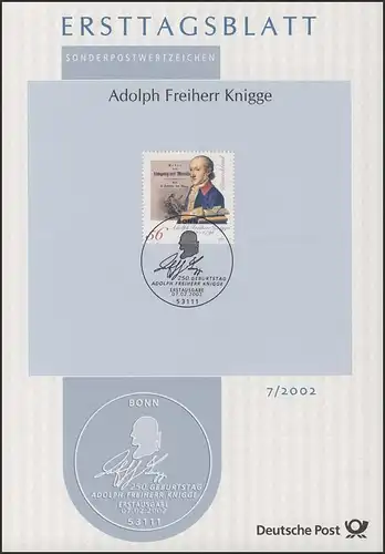 ETB 07/2002 - Adolph Freiherr von Knigge, écrivain