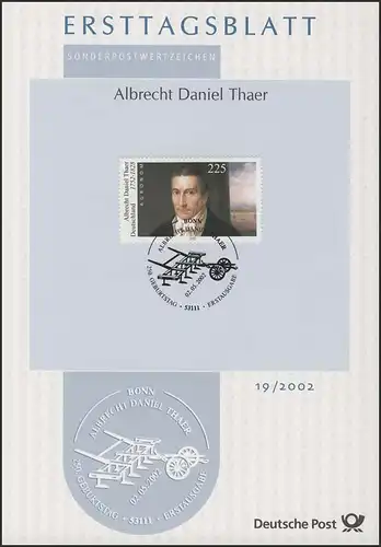 ETB 19/2002 - Albrecht Daniel Thaer, Agronom