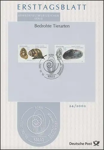 ETB 24/2002 - Bedrohte Tierarten: Muschel, Windelschnecke