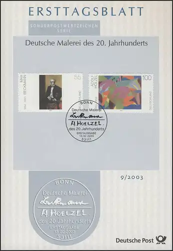 ETB 09/2003 Peinture allemande Max Beckmann / Adolf Hölzel