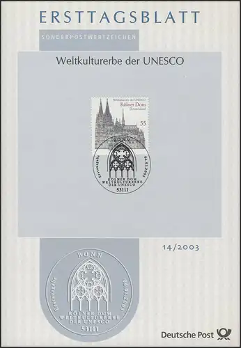 ETB 14/2003 UNESCO Kölner Dom