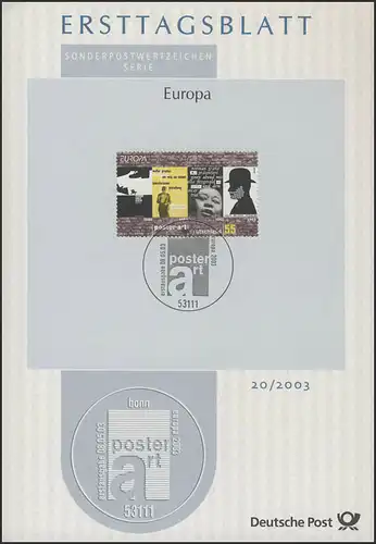 ETB 20/2003 Art EUROPE Affiche-Art