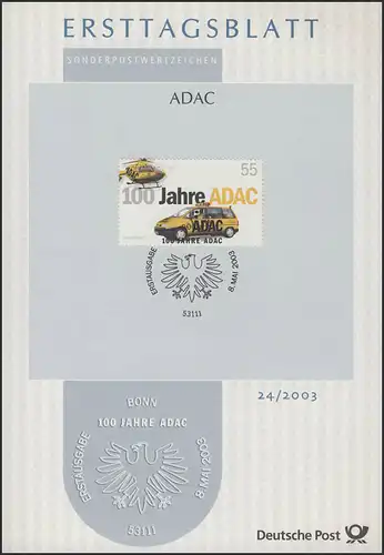 ETB 24/2003 ADAC allgemeiner deutscher Automobil-Club