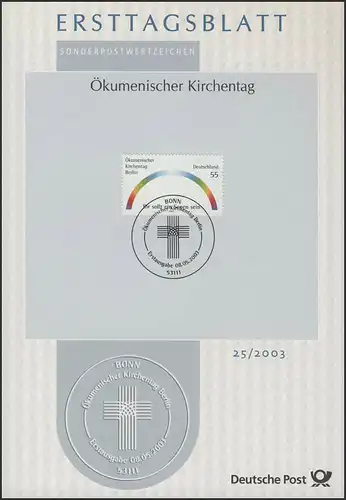 ETB 25/2003 Journée œcuménique de l'Eglise de Berlin, Arc-en-ciel