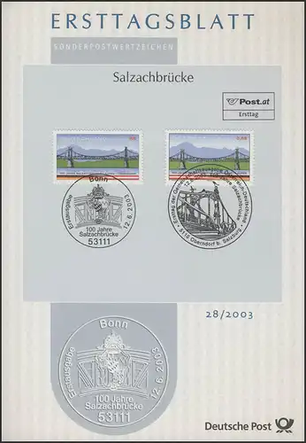 ETB 28/2003 Salzachbrücke Allemagne Autriche Dépenses communautaires