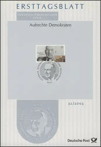 ETB 32/2003 Aufrechte Demokraten Andreas Hermes