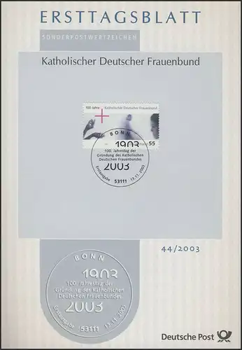 ETB 44/2003 Katholischer dt. Frauenbund, Hände, Kreuz