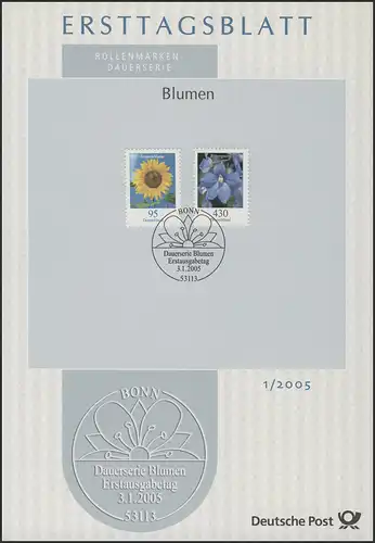 ETB 01/2005 Fleurs Fleurs Soleil 0,95 Euro / Porn chevalier 4,30 Euro