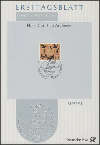 ETB 13/2005 Hans Christian Andersen, Märchen, Dichter