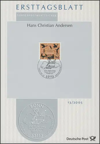 ETB 13/2005 Hans Christian Andersen, conte de fées, poète