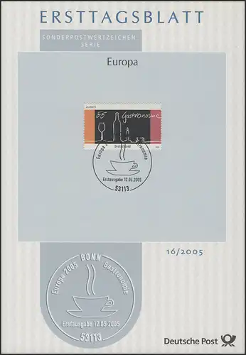 ETB 16/2005 Europa, Gastronomie, gedeckter Tisch