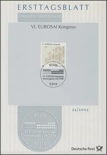 ETB 23/2005 Congrès EUROSAI, carte des nombres