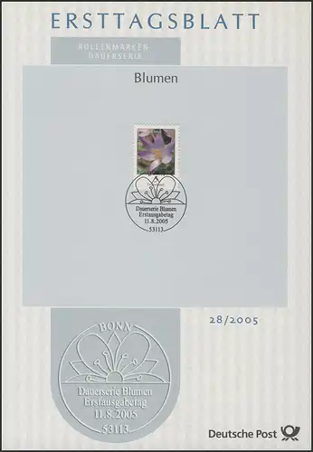 ETB 28/2005 Blumen, Elfenkrokus 0,05 Euro