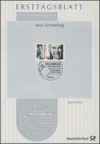 ETB 35/2005 Max Schmeling, boxeur