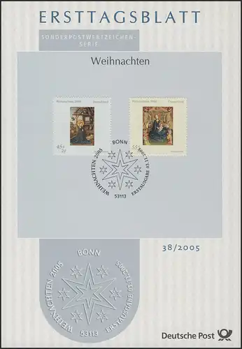 ETB 38/2005 Weihnachten, Anbetung des Kindes, Muttergottes