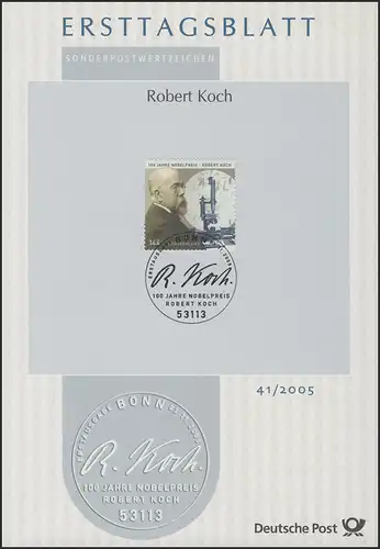 ETB 41/2005 Robert Koch, bactériologue