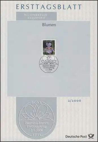 ETB 02/2006 Blumen, Schwertlilie 1,45 Euro