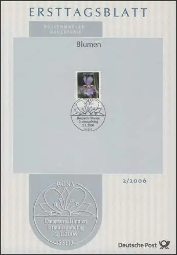 ETB 02/2006 Fleurs, Lis d'épée 1,45 Euro