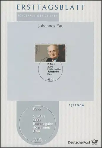 ETB 15/2006 Johannes Rau, président fédéral