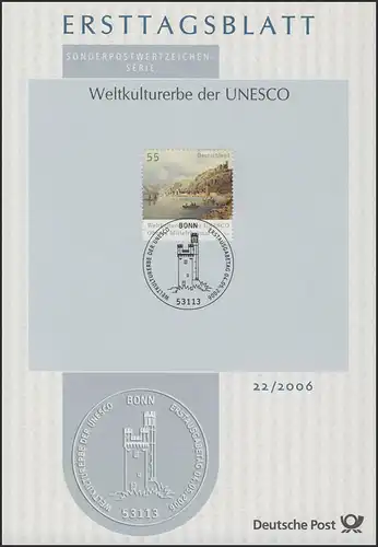 ETB 22/2006 UNESCO, Haute vallée du Rhin Midland, Château de Chattellarc