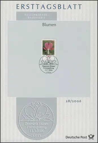 ETB 28/2006 Fleurs, coeur larmes 1,00 Euro