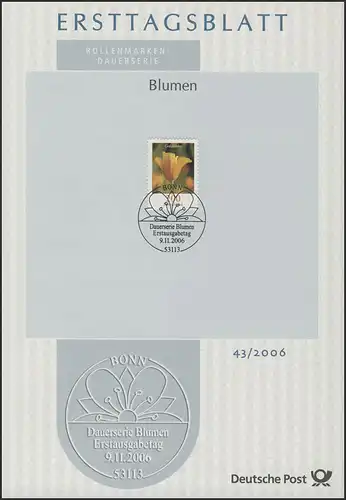 ETB 43/2006 Blumen, Goldmohn 2,00 Euro