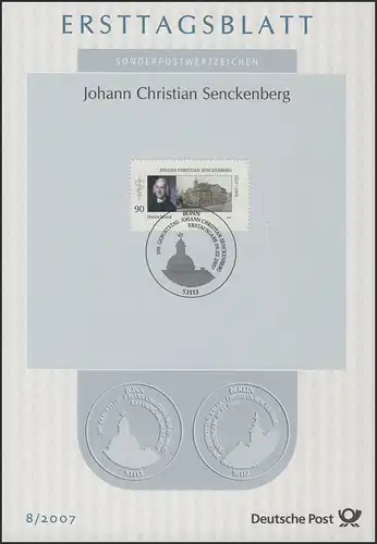 ETB 08/2007 - Johann Sebastian Senckelberg, médecin, naturaliste