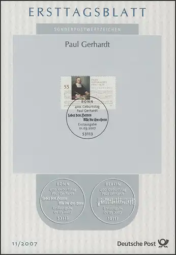 ETB 11/2007 Paul Gerhardt, théologien
