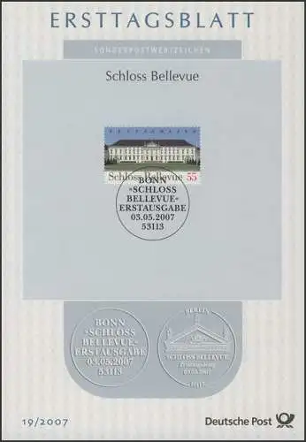 ETB 19/2007 Château de Bellevue, Siège du Président fédéral