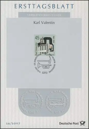 ETB 24/2007 Karl Valentin, Schriftsteller, Komiker