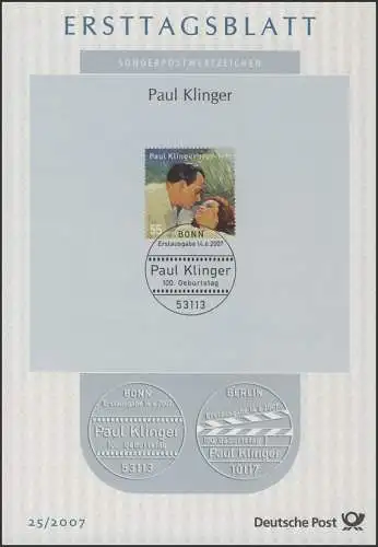 ETB 25/2007 Paul Klinger, Schauspieler