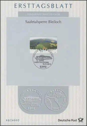 ETB 29/2007 Saaletalsperre Bleiloch, Luftaufnahme