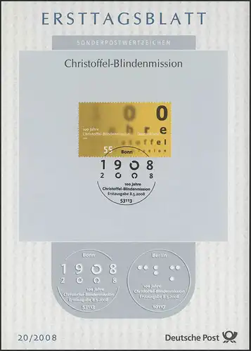 ETB 20/2008 Christoffel-Blindenmission