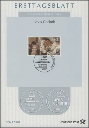 ETB 25/2008 Lovis Corinth, Maler