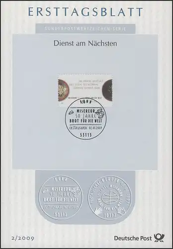 ETB 02/2009 Dienst am Nächsten, MISEREOR, Brot für die Welt