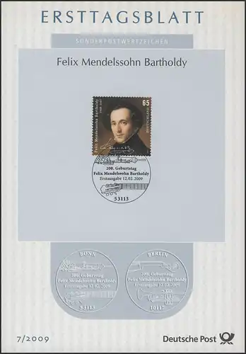 ETB 07/2009 Felix Mendelssohn Bartholdy, compositeur