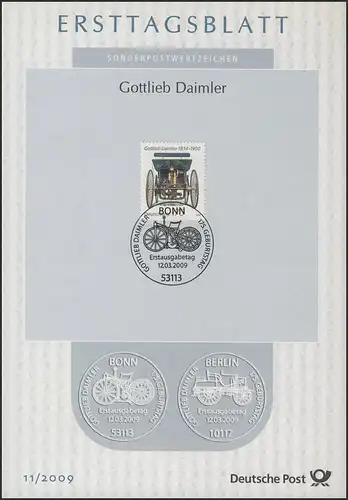 ETB 11/2009 Gottlieb Daimler, Ingenieur, Stahlradwagen