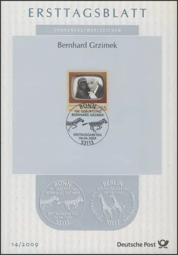 ETB 14/2009 Bernhard Grzimek, Zoologe, Gorilla