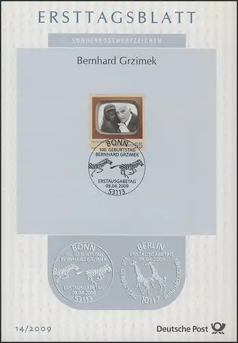 ETB 14/2009 Bernhard Grzimek, Zoologue, Gorilla