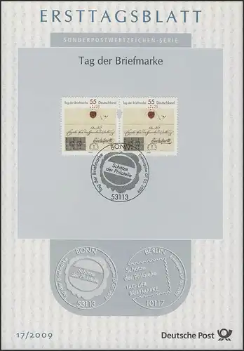 ETB 17/2009 Tag der Briefmarke, Schätze der Philatelie, Eichstätt-Brief