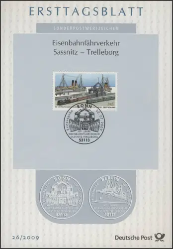 ETB 26/2009 Transport ferroviaire par transbordeur Sassnitz-Trelleborg, port