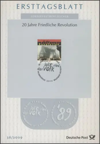 ETB 36/2009 Révolution pacifique, Nikolaïkirche Leipzig