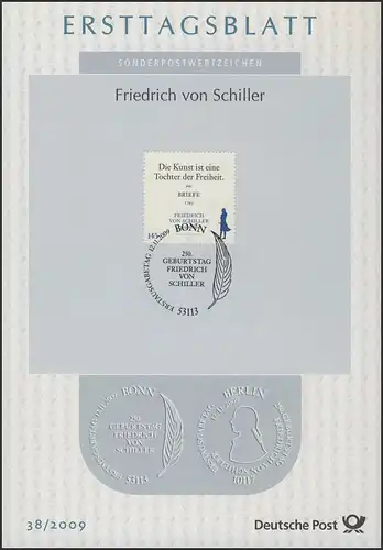 ETB 38/2009 Friedich von Schiller, Dichter