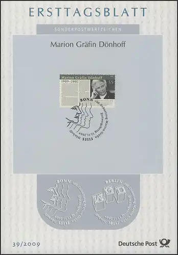 ETB 39/2009 Marion Grafin Dönhoff, journaliste