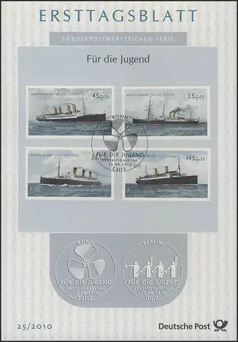 ETB 25/2010 Jeunesse, navires. .