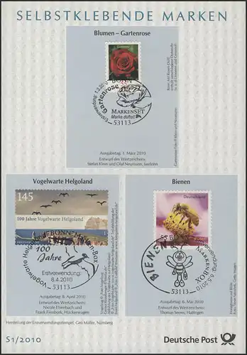 ETB S1/2010 marques autocollantes, Helgoland, Abeille, fraise, etc.