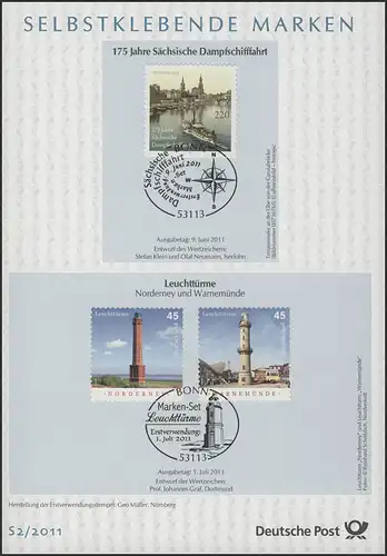 ETB S2/2011 Marques autocollantes - Bateau à vapeur Saxon, phares