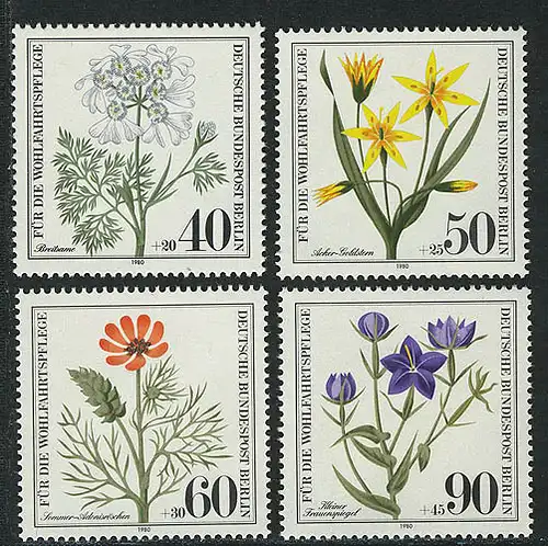629-632 Wofa Ackerwildkräuter 1980, Satz **