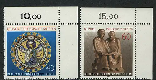 625-626 Musées Prussiens 1980, coin o.r. ensemble **