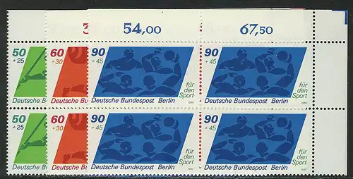 621-623 Sporthilfe 1980, E-Vbl o.r. Satz ** postfrisch